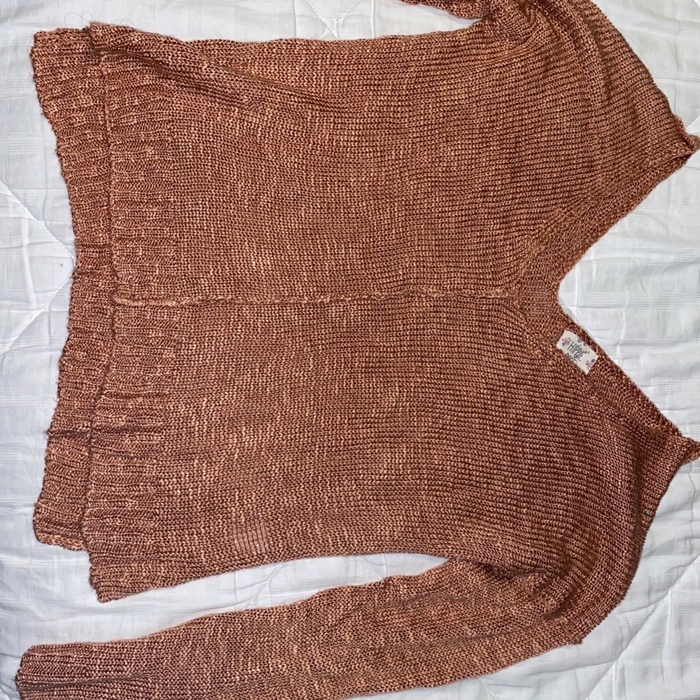 long sleeve, off the shoulder v-neck